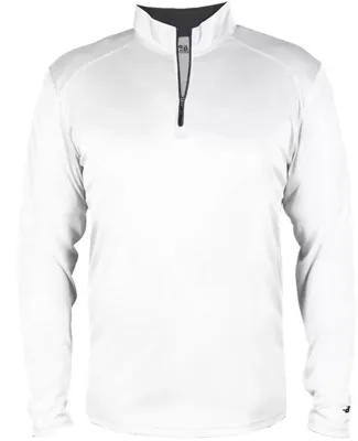 Badger Sportswear 2102 B-Core Youth Quarter-Zip Pu White/ Graphite