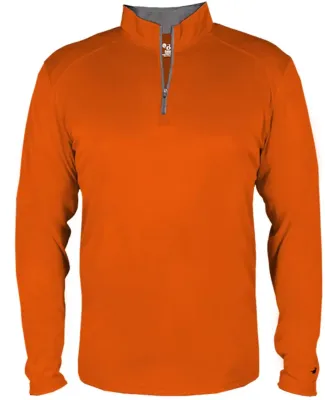 Badger Sportswear 2102 B-Core Youth Quarter-Zip Pu Burnt Orange/ Graphite