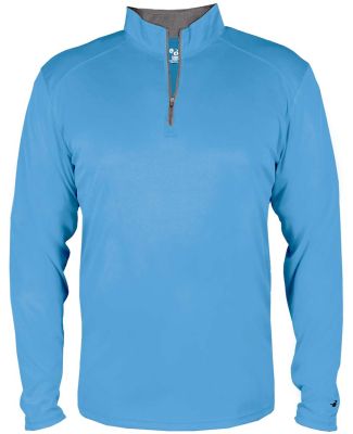 Badger Sportswear 2102 B-Core Youth Quarter-Zip Pu in Columbia blue/ graphite