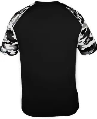 Badger Sportswear 2141 Camo Youth Sport T-Shirt Black/ White Camo