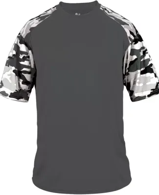 Badger Sportswear 2141 Camo Youth Sport T-Shirt Graphite/ White Camo