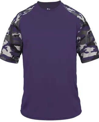 Badger Sportswear 2141 Camo Youth Sport T-Shirt Purple/ Purple Camo