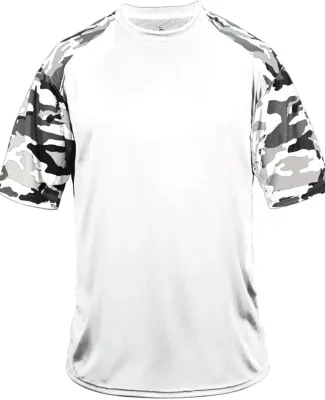 Badger Sportswear 2141 Camo Youth Sport T-Shirt White/ White Camo