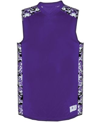 Badger Sportswear 2553 Digital Camo B-Attack Youth Purple/ Purple
