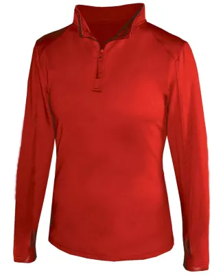 Badger Sportswear 4286 Women's Quarter-Zip Lightwe Red