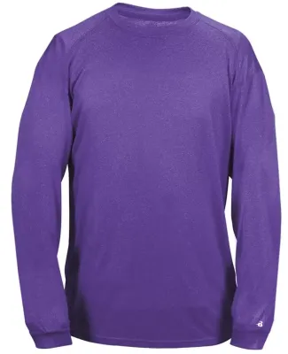 Badger Sportswear 4304 Pro Heather Long Sleeve T-S Purple Heather