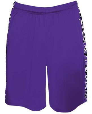 Badger Sportswear 7249 Digital Camo B-Attack Short Purple/ Purple