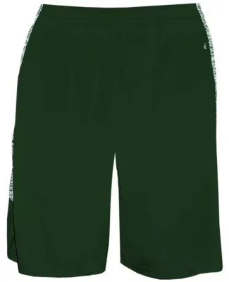 Badger Sportswear 2195 Blend Panel Youth Shorts in Forest/ forest blend