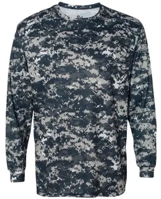 Badger Sportswear 4184 Digital Camo Long Sleeve T- in Navy digital