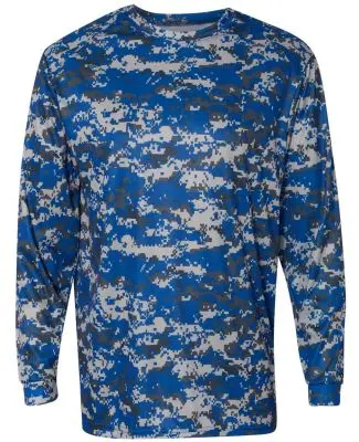Badger Sportswear 4184 Digital Camo Long Sleeve T- in Royal digital