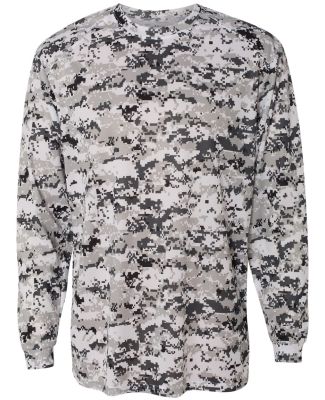 Badger Sportswear 4184 Digital Camo Long Sleeve T- in White digital
