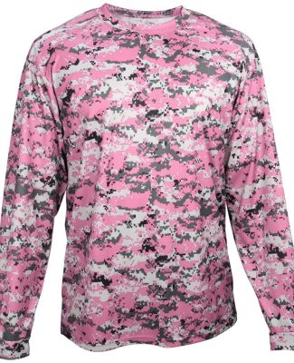 Badger Sportswear 4184 Digital Camo Long Sleeve T- in Pink digital