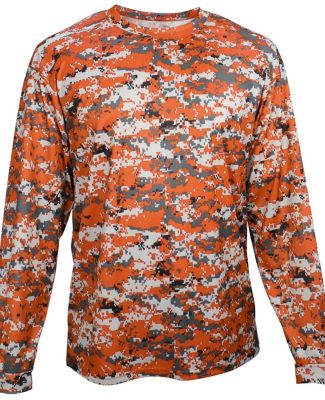 Badger Sportswear 4184 Digital Camo Long Sleeve T- in Burnt orange digital