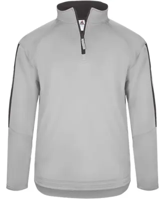 Badger Sportswear 1489 Sideline Fleece Quarter-Zip Silver/ Graphite