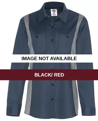 Dickies Workwear FL524 Ladies' Industrial Long-Sle BLACK/ RED