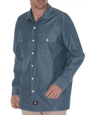 Dickies Workwear WL509 Men's Relaxed Fit Long-Slee BLUE CHAMBRAY