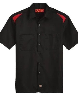 Dickies Workwear LS605 Men's 4.6 oz. Performance T BLACK/ ENG RED