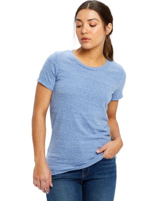 US Blanks 0222 Ladies Triblend T-Shirt in Tri blue