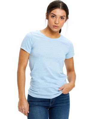 US Blanks 0222 Ladies Triblend T-Shirt in Tri light blue