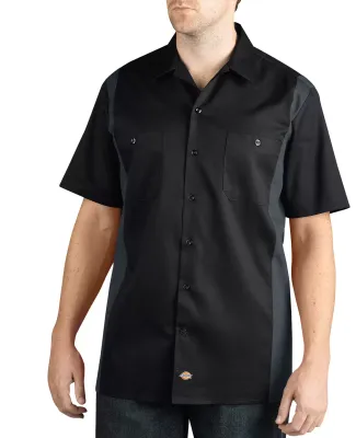 Dickies Workwear WS508 Men's Two-Tone Short-Sleeve BLACK/ CHARCOAL