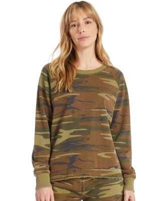 Alternative Apparel 8626 Ladies' Lazy Day Pullover in Camo