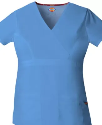 Dickies Medical 85820/Mock Wrap Top Ciel Blue