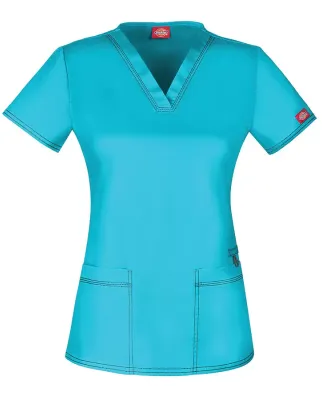 Dickies Medical / DK80DL V-Neck Top Icy Turquoise