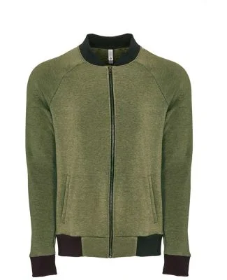 Next Level Apparel 9700 Unisex PCH Bomber Jacket in Heather military green