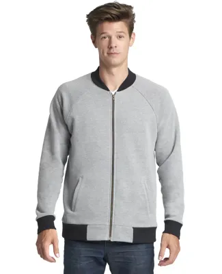 Next Level Apparel 9700 Unisex PCH Bomber Jacket in Heather gray
