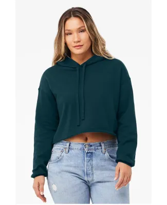 Bella + Canvas 7502 Women's Cropped Fleece Hoodie in Atlantic