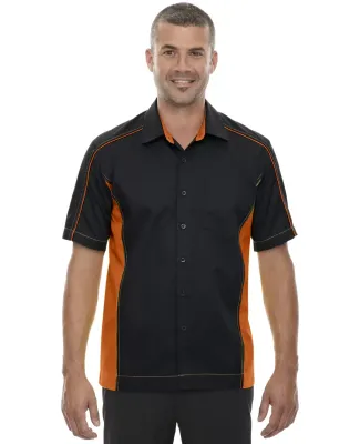 North End 87042T Men's Tall Fuse Colorblock Twill  BLACK/ ORANGE