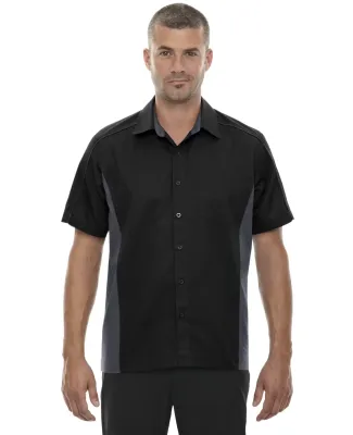 North End 87042T Men's Tall Fuse Colorblock Twill  BLACK/ CARBON