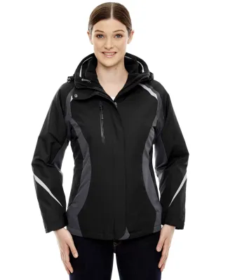 North End 78195 Ladies' Height 3-in-1 Jacket with  BLACK