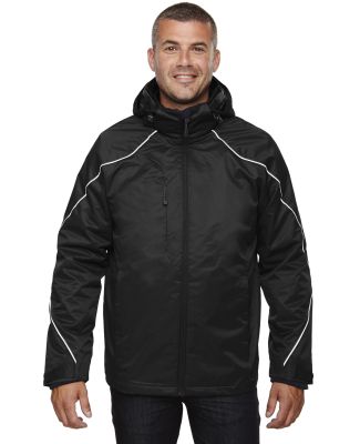 North End 88196T Men's Tall Angle 3-in-1 Jacket wi BLACK