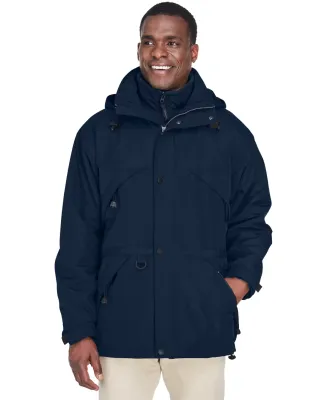 North End 88007 Adult 3-in-1 Parka with Dobby Trim MIDNIGHT NAVY