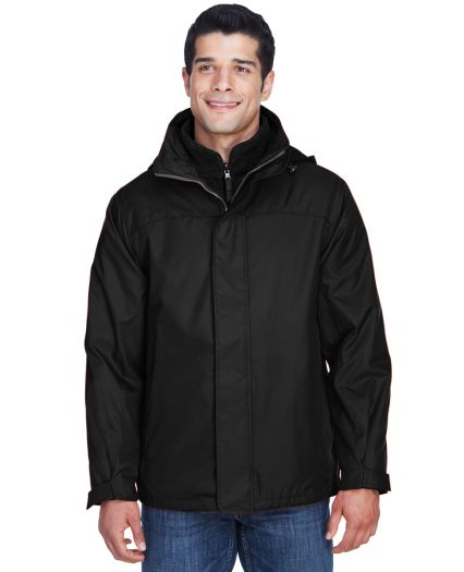 North End 88130 Adult 3-in-1 Jacket in Black