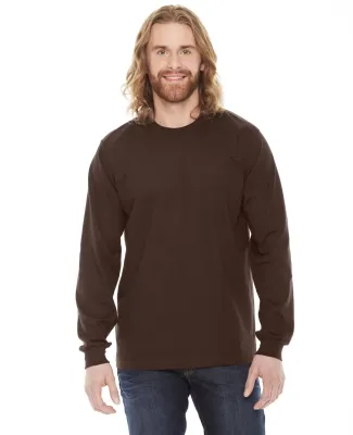 Unisex Fine Jersey USA Made Long-Sleeve T-Shirt BROWN