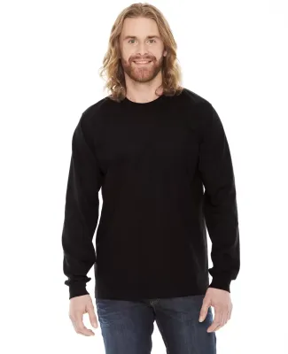 Unisex Fine Jersey USA Made Long-Sleeve T-Shirt BLACK
