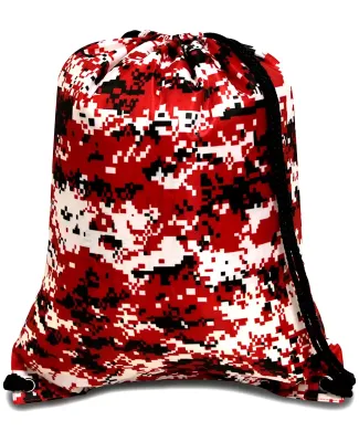 8881 Liberty Bags® Drawstring Backpack DIGIAL CAMO RED