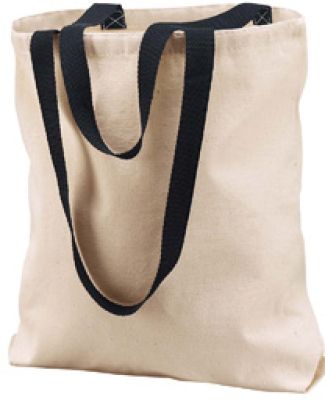 8868 Liberty Bags® Marianne Cotton Canvas Tote NATURAL/ BLACK