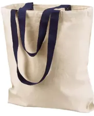 8868 Liberty Bags® Marianne Cotton Canvas Tote NATURAL/ NAVY