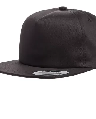 Yupoong-Flex Fit 6502 Unstructured Five-Panel Snap in Black