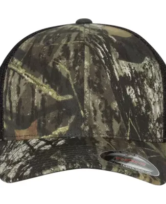 Yupoong-Flex Fit 6911 Mossy Oak Stretch Mesh Cap BREAKUP/ BLK MSH