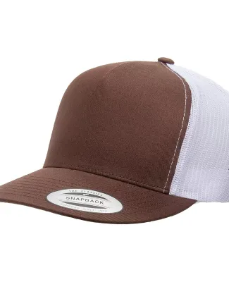 Yupoong-Flex Fit 6006 Five-Panel Classic Trucker C in Brown/ white