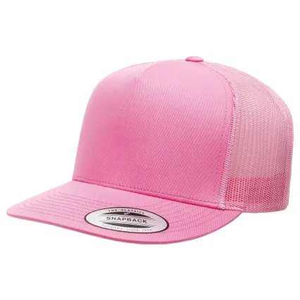 Yupoong 6006 Five-Panel Classic Trucker Cap  PINK