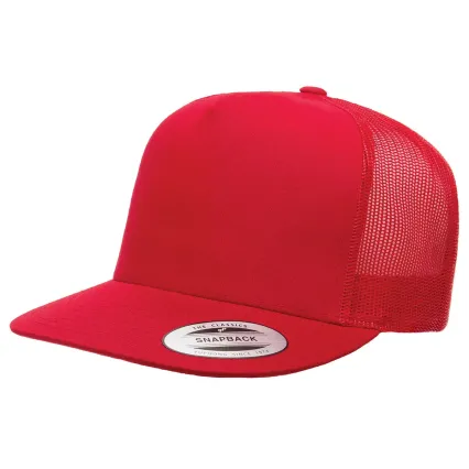 Yupoong 6006 Five-Panel Classic Trucker Cap  RED