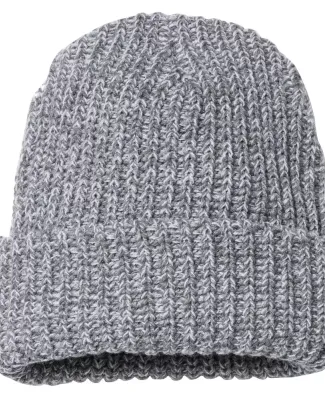 Sportsman SP90 12" Chunky Knit Cap in Grey/ white speckled