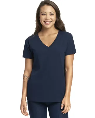 Next Level Apparel 3940 Ladies' Relaxed V-Neck T-S MIDNIGHT NAVY