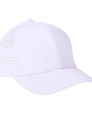 Big Accessories BA537 Performance Perforated Cap WHITE