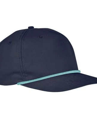 Big Accessories BA671 5-Panel Golf Cap in Navy/ mint